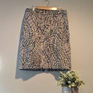 Black and White Pencil Skirt